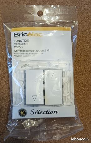 Interrupteur volet roulant Bricélec Sélection Blanc