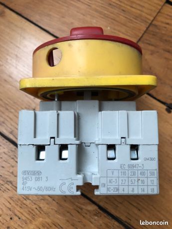 Interrupteur sécurité gewiss 415v 4p