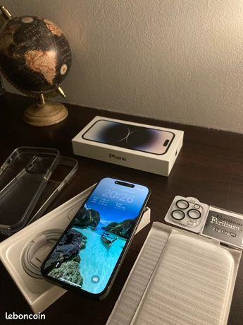 IPhone 14 Pro 128 Go Noir Sidéral + Nombreux Accessoires