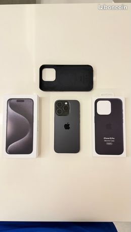 IPhone 15 Pro 256Go état neuf + coque apple + verre trempé + boite + facture d'achat