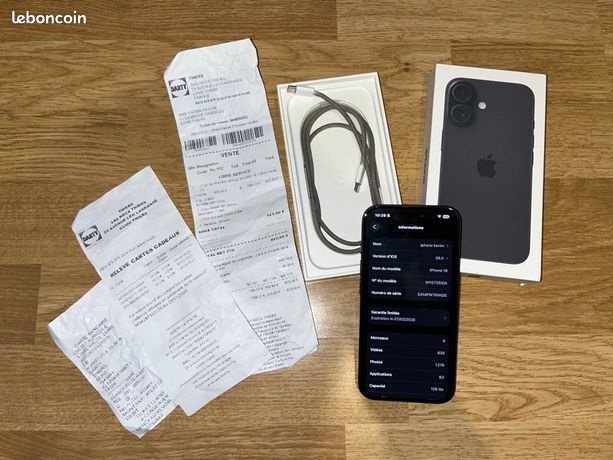 IPhone 16 Noir 128 Go Garantie