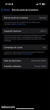 IPhone 16 pro titane or 256go