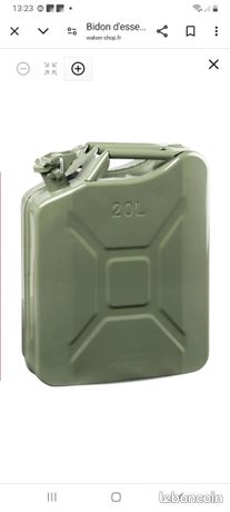 Jerrican armée acier 20l avec bec verseur très bon état