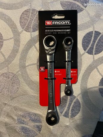 Jeu de 2 Clés Polygonales à Cliquet Facom neuf