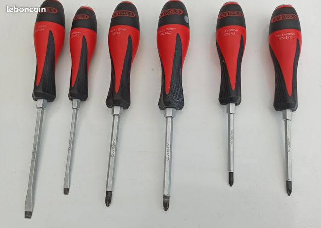 Jeu de 6 tournevis ULTIMATE, Fente PZ Manche ergonomique tri-matière