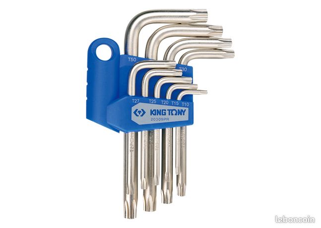 Jeu de clés mâles TORX® en étui - 9 pièces - KINGTONY 20309PR