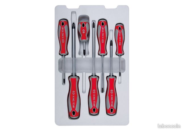 Jeu de tournevis cruciforme PHILLIPS - 7 pièces - KINGTONY 31107MR