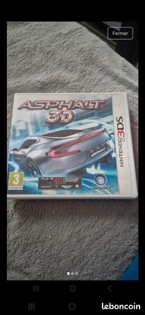 Jeu nintendo 3ds asphalt 3d paiement espece remis en main propre ou envoi