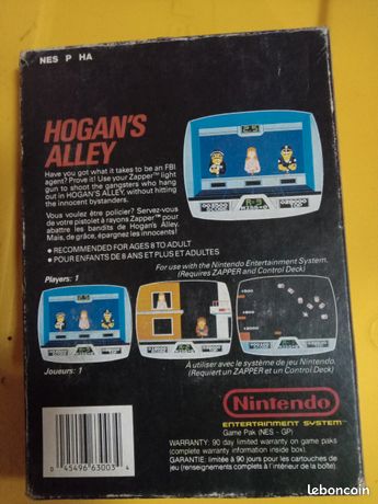 Jeu Nintendo NES_ HOGAN'S ALLEY