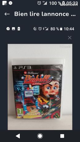 Jeu williams pinball classics ps3