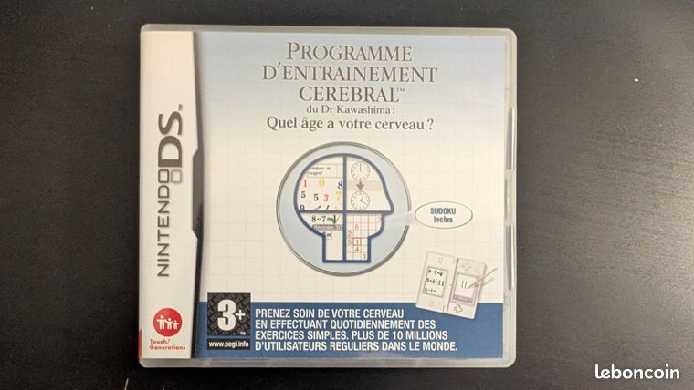Jeu DS programme d'entrainement cérébral du Dr Kawashima