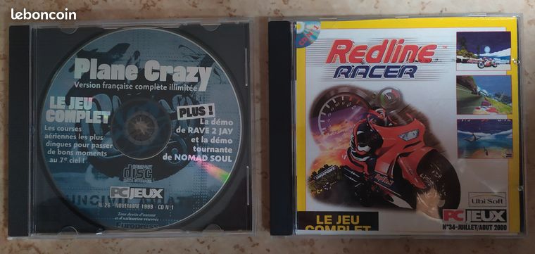 Jeux CD"Plane Crazy et Redline Racer" WIN 95