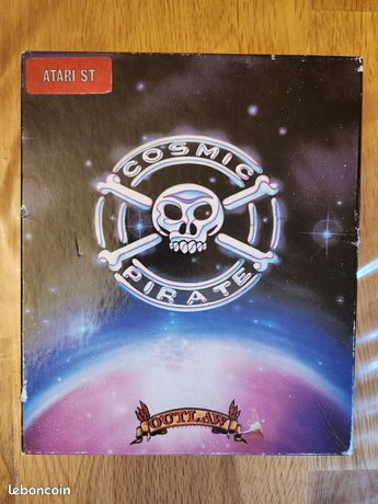 Jeux vintage Cosmic Pirate Outlaw VF pour Atari ST testé Notice boite