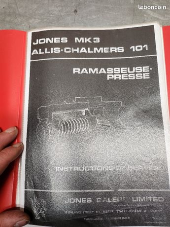 Jones balers revue ou livre pour presse bottes de foins
