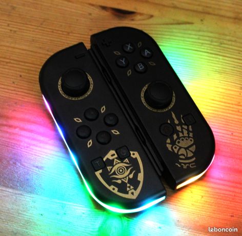 Joy-Con Nintendo Switch Noir Zelda LED RGB