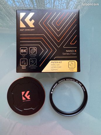 K&F Concept filtre magnétique UV et bouchon 52 mm