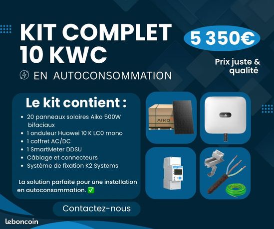 Kit 10 kWc monophasé