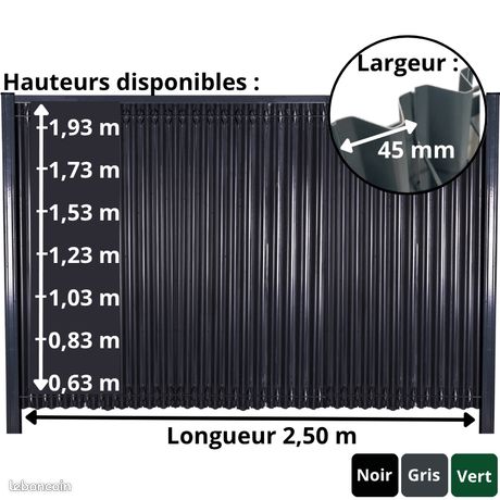 Kit aluminium 45mm clôture panneau rigide BETAFENCE