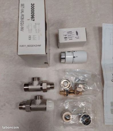 KIT Carlo Poletti radiateur thermostat A409, M30x1.5, white, A40900E (Réservé a Florian)