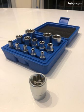 Kit de 14 douilles Torx femelle