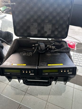 Kit émetteur/récepteur DMX sans fil RadioDMX 24 GHz avec valise
