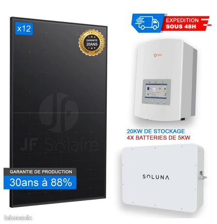 KIT PANNEAUX 6KwC avec batteries 20kwC