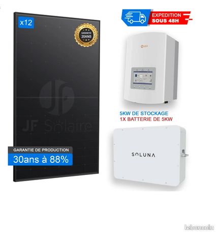 KIT PANNEAUX AVEC BATTERIES 5KwC