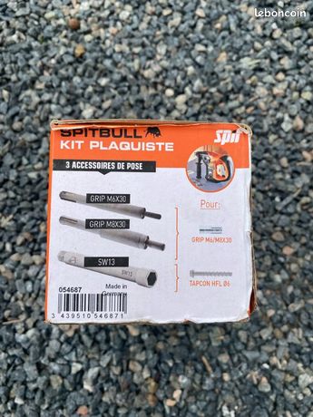 Kit PLAQUISTE SPIT BULL pour chevilles et vis Beton HUS