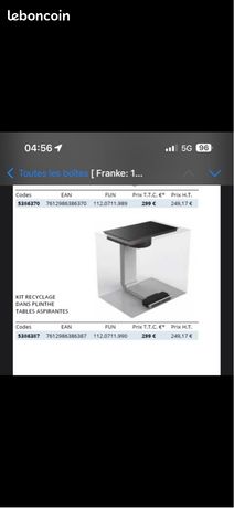 Kit recyclage dans plinthe plaque aspirante Roblin