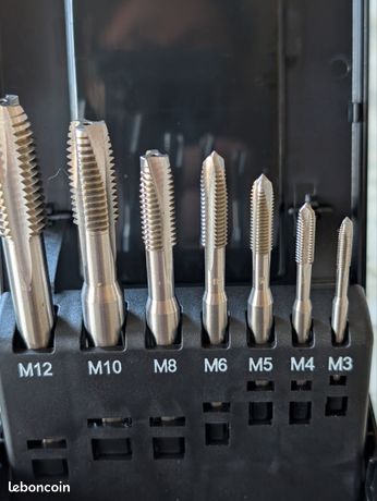 Kit tarauds machine TERRAX M3 à M12 totalement