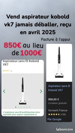Kobold aspirateur vk7