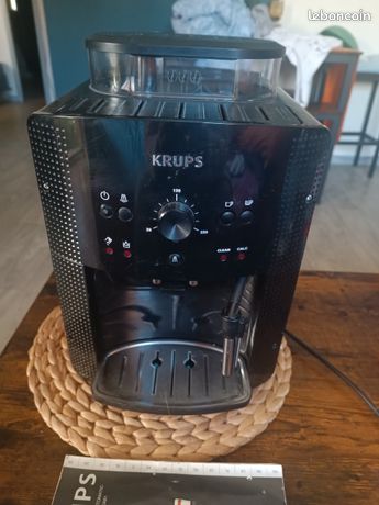 Krups machine a café entièrement automatique netoyage automatique fonction deux tasses système de lait avec buse cappuccino plus 15 bar machine a café expresso noir