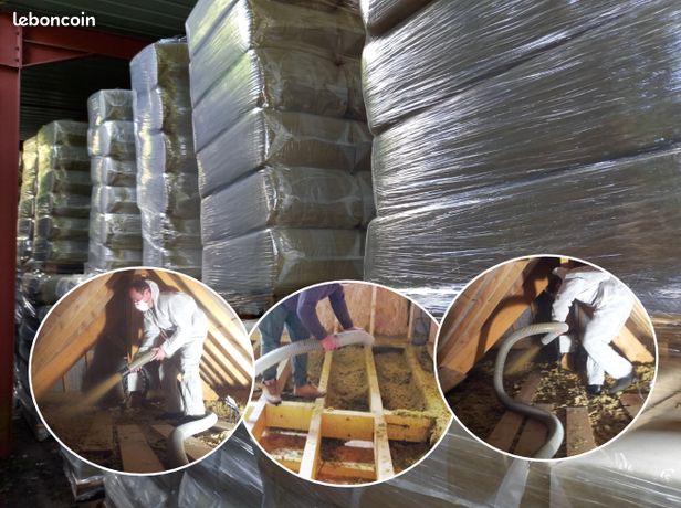 Laine de roche de qualité a souffler pour les combles