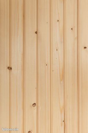 Lambris bois épicéa naturel Relief PROTAC L.250 x l.13.2 cm Ep.20 mm