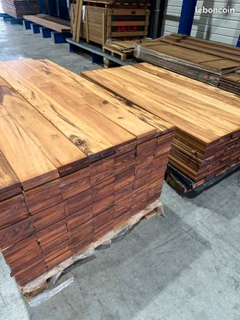 Lame de terrasse en bois exotique Muiracatiara ou Tigerwood
