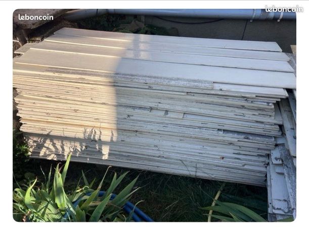 Lames de Bardage clins façade couleur vanille Eternit fibre ciment 180x175x01cm