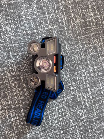 Lampe frontale 5 leds rechargeable type PETZL edc outdoor camping