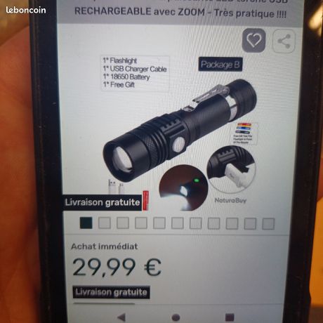 Lampe led de poche 3 modes puissantes 1093