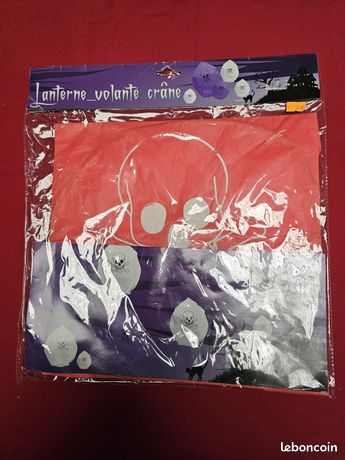 Lanterne Volante Crâne Halloween - Rouge & Violet