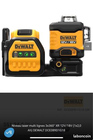 Laser Dewalt 18v multilignes bert 360 brushless