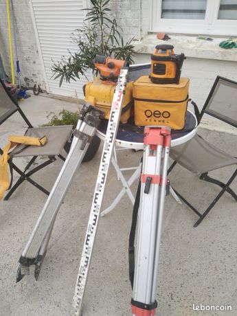 Laser +règle sur pied