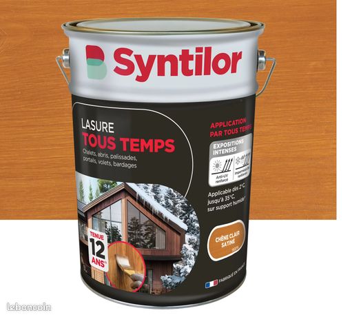 Lasure extérieure tous temps Syntilor chêne clair satin 5L
