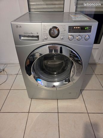 Lave linge LG A+++ 8kg gris clair
