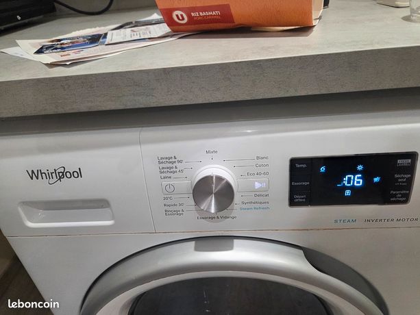 Lave-linge séchant Whirlpool 9kg / 6kg