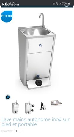 Lave mains inox autonome et mobile