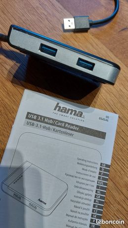Lecteur de carte Mémoire Hama et 3 ports USB