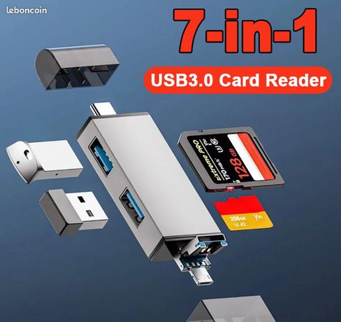 Lecteur de carte USB multifonction 7 en 1
