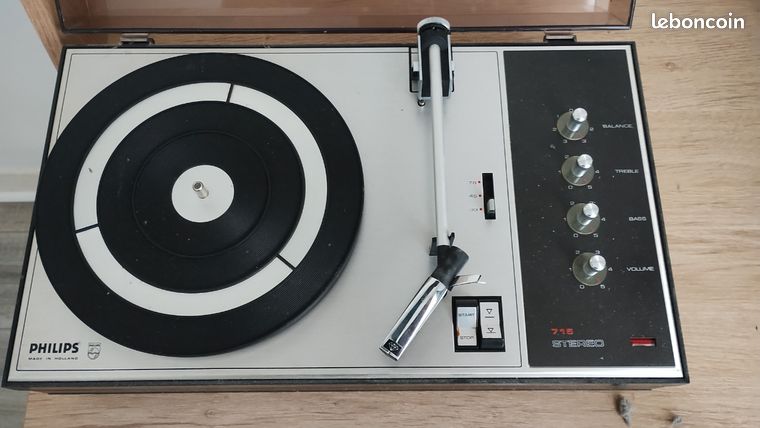 Lecteur vinyle Phillips 716 Vintage