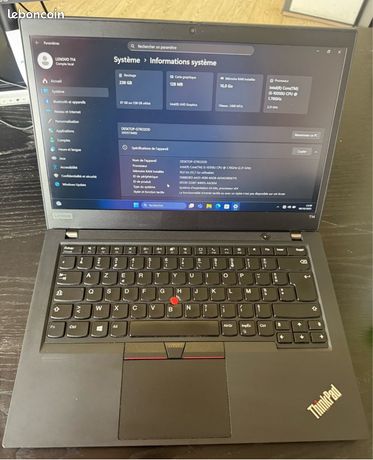 Lenovo T14 core i5-10310u/16gb/256gb ssd