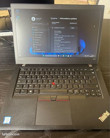Lenovo T470 Intel core i5-6300u/8gb/256 ssd